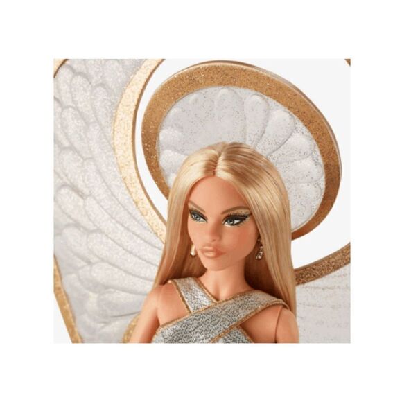 NEW Barbie Signature - 2022 Bob Mackie Barbie Holiday Angel Doll - Picture 4 of 13